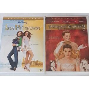 Disney DVD Lot Ice Princess & Princess Diaries 2 Full Screen Anne Hathaway